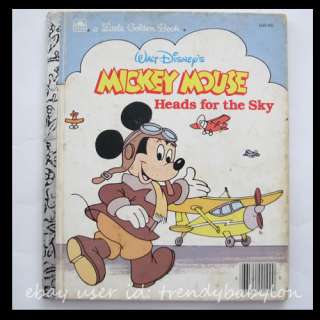 Little Golden Book Walt Disney Mickey Mouse Heads for the Sky  