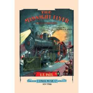 The Midnight Flyer March and Two Step 28x42 Giclee on Canvas  