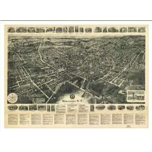 Historic Middletown, New York, c. 1922 (M) Panoramic Map Poster Print 