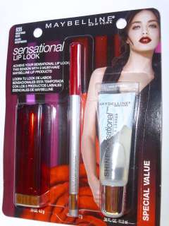 Maybelline Lipstick Red Revival 645 Sensational 2 GIFTS 041554257106 