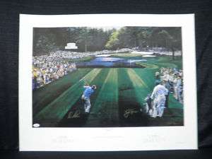 Arnold Palmer Signed Masters Lithograph Sunday in Augusta JSA  