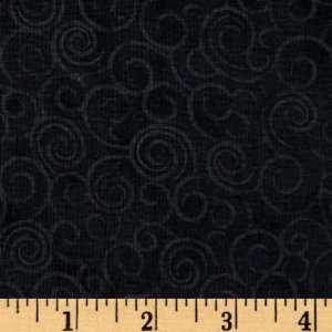  44 Wide The Great I Am Swirls Black Fabric By The Yard 