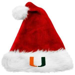  Top of the World Miami Hurricanes Red Santa Claus Hat 
