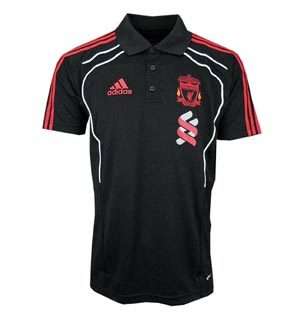 New Mens Adidas Originals Liverpool LFC Black Polo Jersey/Top XS S M L 