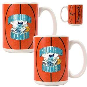  New Orleans Hornets 2pc Ceramic Gameball Coffee Mug Set 