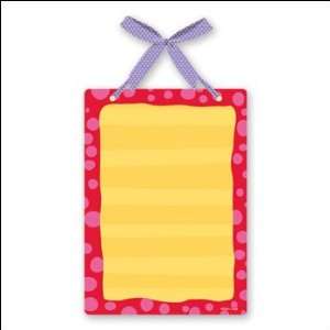  Yellow and Red Magnetic Metal Hanging Memo Board with 