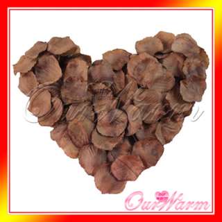   Chocolate Silk Rose Petals Flower Used Directly Wedding Party Decor