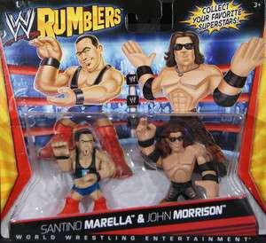 SANTINO MARELLA & JOHN MORRISON   WWE RUMBLERS TOY WRESTLING ACTION 