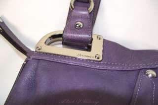 Makowsky Monaco Leather Satchel Bag Purse Wisteria Purple  