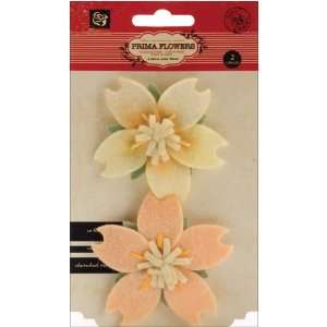  Apricot Merelle Fabric Flowers (Prima) Arts, Crafts 