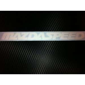  1 X Mazdaspeed Racing Decal Sticker (New) White Size 9x 