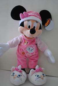 DISNEY MINNIE MOUSE IN MARIE PAJAMAS PLUSH DOLL NEW 12  