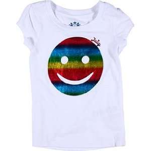   Couture White Tee with Rainbow Smile Face(Size 4) 