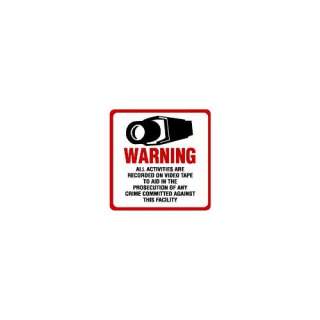  SECURITY SIGN & DECAL   #204 VIDEO CCTV CAMERA WARNING 
