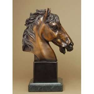  Stallion Horse Signed Bronze Sculpture