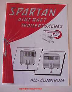 1949 Spartan Manor Mansion Trailer Brochure repro  