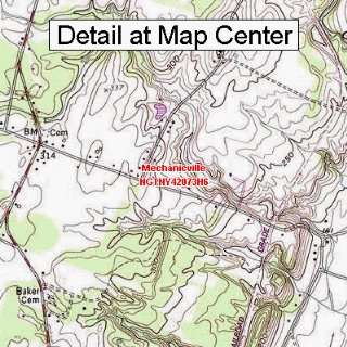  USGS Topographic Quadrangle Map   Mechanicville, New York 