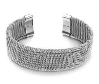 JBS22 Men Women Silver 316L Stainless Steel Charm Bracelet Bangle 