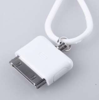White Neck Strap Connector for iPhone 3G 3GS 4  