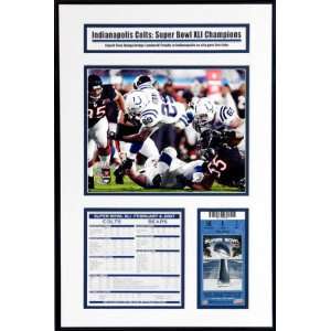 Indianapolis Colts Super Bowl XLI Ticket Frame Jr.   Joseph Addai 