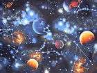 Outer Space Planets with Constellations Quilting Fabric 1/2 Yard #1387