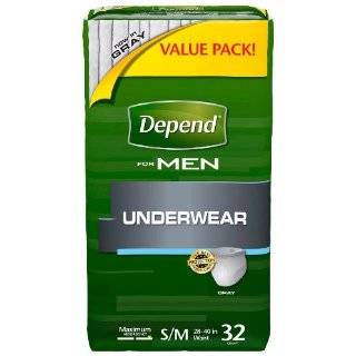Depend Underwear for Men, Maximum Absorbency, Small Medium, 32 Count