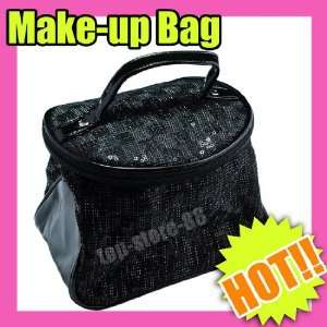   art Makeup Cosmetic girls purse Bag set Black 196 