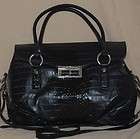 IVANKA TRUMP Black ALEXANDRITE Briefcase Flap Handbag Purse Tote 