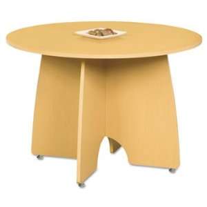 New   Massima Line Round Table, 43 3/8w x 43 3/8d x 29 1/2h, Honey by 