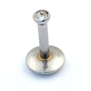 Stainless Steel Internally Threaded Labret 16g 5/16, with Gem Ball 