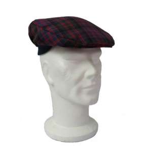 New Scottish Made Golfer/Flat Caps/Hats In 5 Tartans  