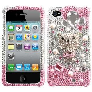iPhone 4S Cell Phone Full Premium 3D 3 D Crystals Diamonds Bling 