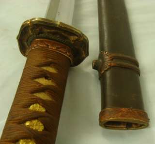 WWII Japanese Katana Army Officer Sword, Nice Mounts, Old Blade  