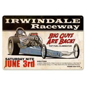  Irwindale Automotive Metal Sign   Victory Vintage Signs 