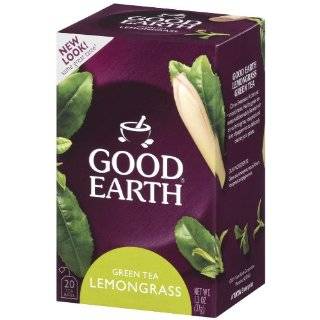 Good Earth Green Tea Lemongrass, Tea Bags, 20 Count, Boxes Net Wt 1.3 