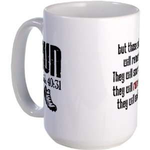 Isaiah 4031 Run Christian Large Mug by 