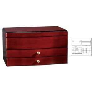 Maplewood Jewelry Box with Drawers   Brown (Brown) (7.5H x 11.75W x 