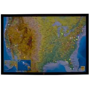    Hi Tech Art Framed Stick In LED USA Map (MAP1)
