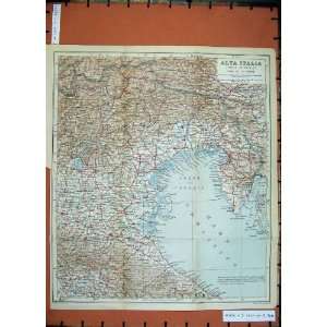  1930 Colour Map Italy Firenze Venazia Trieste Bologna 