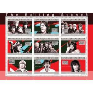  Rolling Stones Mick Jagger Sheet Stamps Guinea Everything 