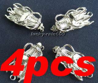 4pcs Platinum Plated Jewelry Findings dragon clasp s221  