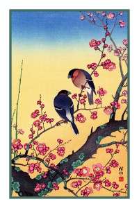 Japanese Ohara Shoson Koson Birds Nightingales Plum Blossoms Count 