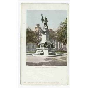  Reprint Statue of Maisonneuve, Montreal, Que 1902 1903 