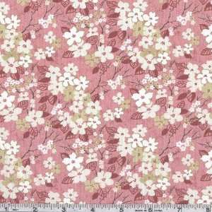  45 Wide Asian Pacific Cherry Blossoms Pink Fabric By The 