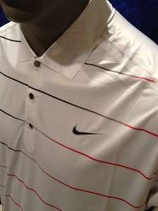   Nike Tiger Woods Golf Tour Ultra Light Stripe Polo Shirt $95  