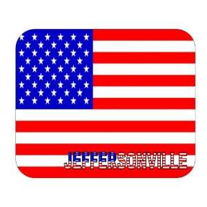  US Flag   Jeffersonville, Indiana (IN) Mouse Pad 