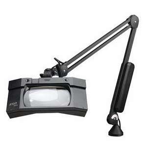 Luxo Magnifier WAVE+PLUS ESD 45 Arm Clamp On Base Black