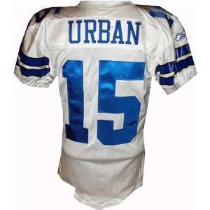  Jerheme Urban #15 Cowboys Game Issued White Jersey (Size 