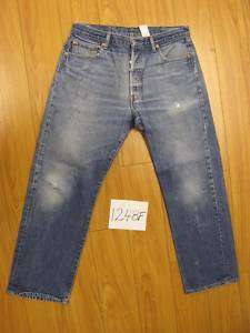 destroyed levis 501 feathered jean used tag 38x34 1248F  