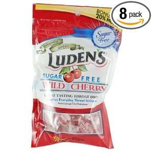 Ludens Great Tasting Throat Drops, Wild Cherry, Sugar Free, 30 count 